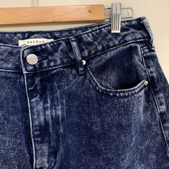 Pacsun Acid Wash Jeans Mom Jean Dark Rinse Blue 30 90s y2K - Picture 7 of 11